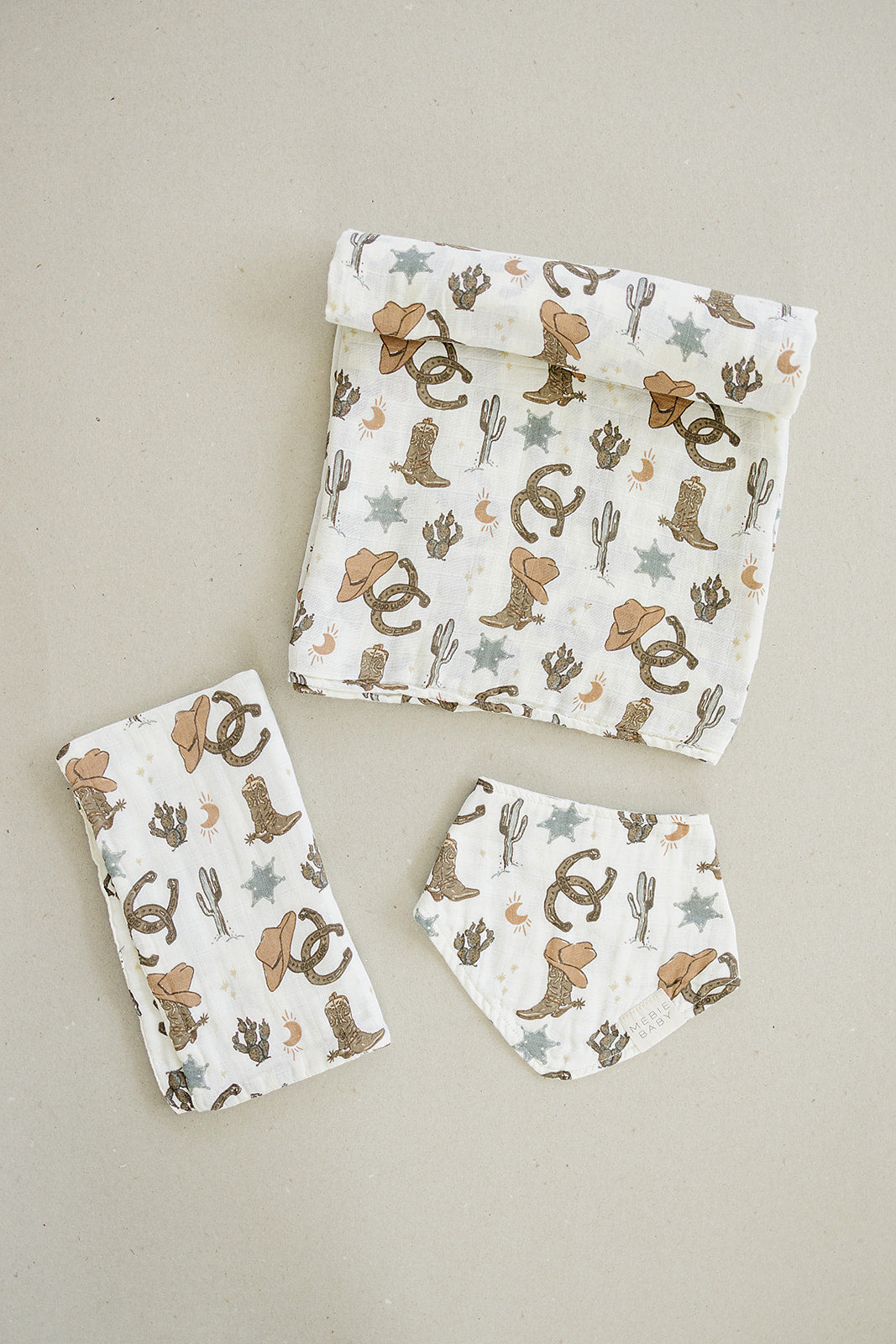 Outlaw Cowboy Classic Muslin Bib
