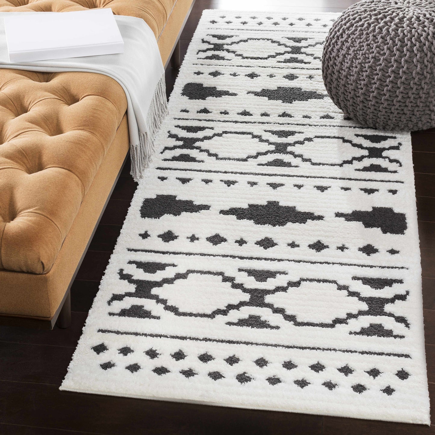 Amoret Black&White Pixel Rug