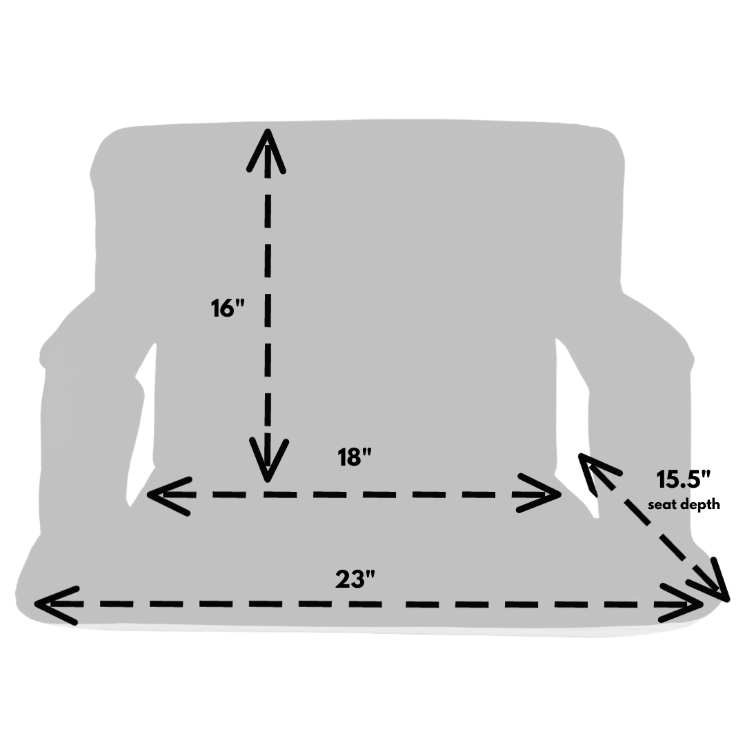 Suede 23" Stadium Seat with Armrests