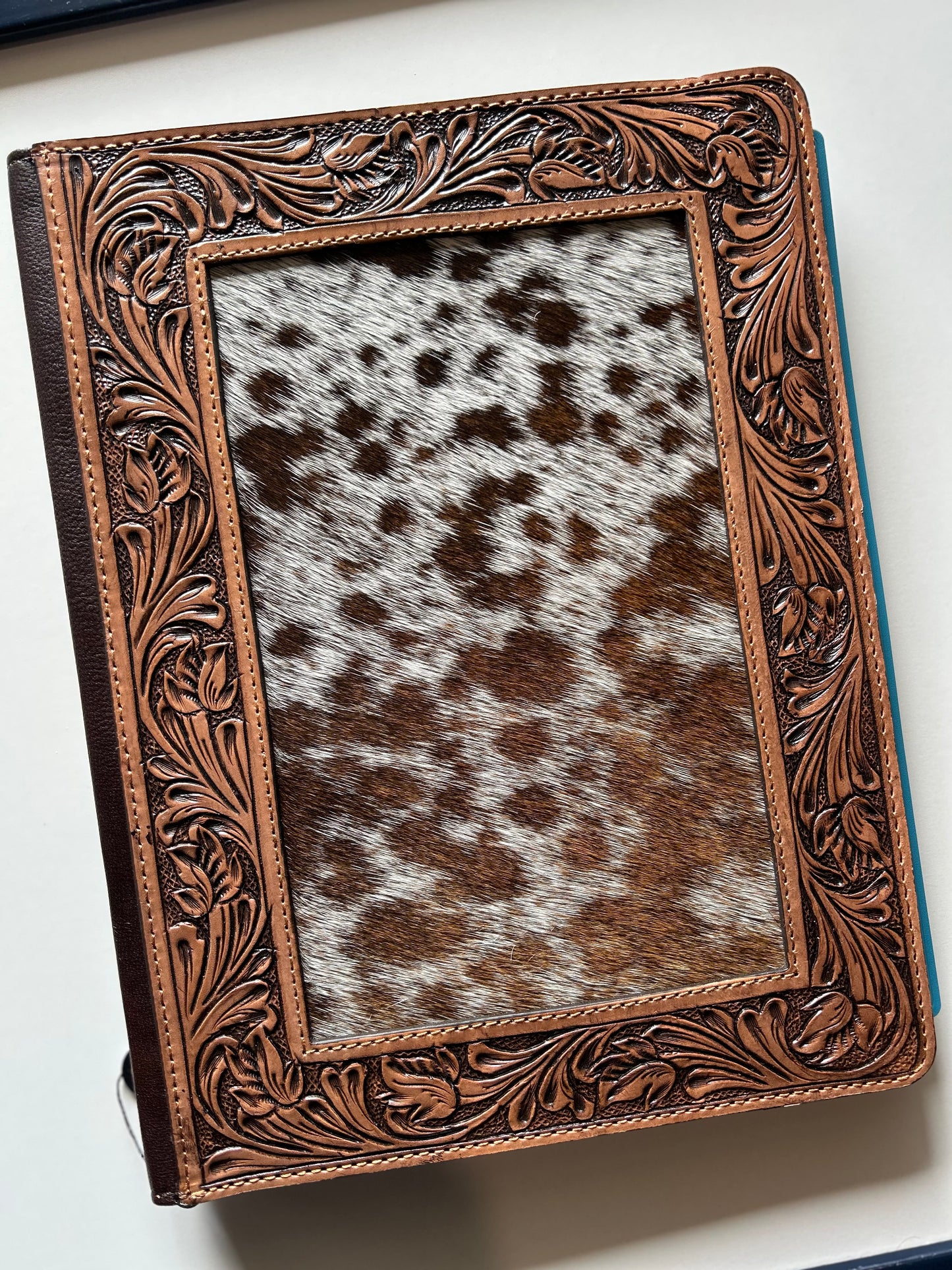Tooled Cowhide Planner