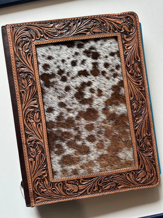 Tooled Cowhide Planner