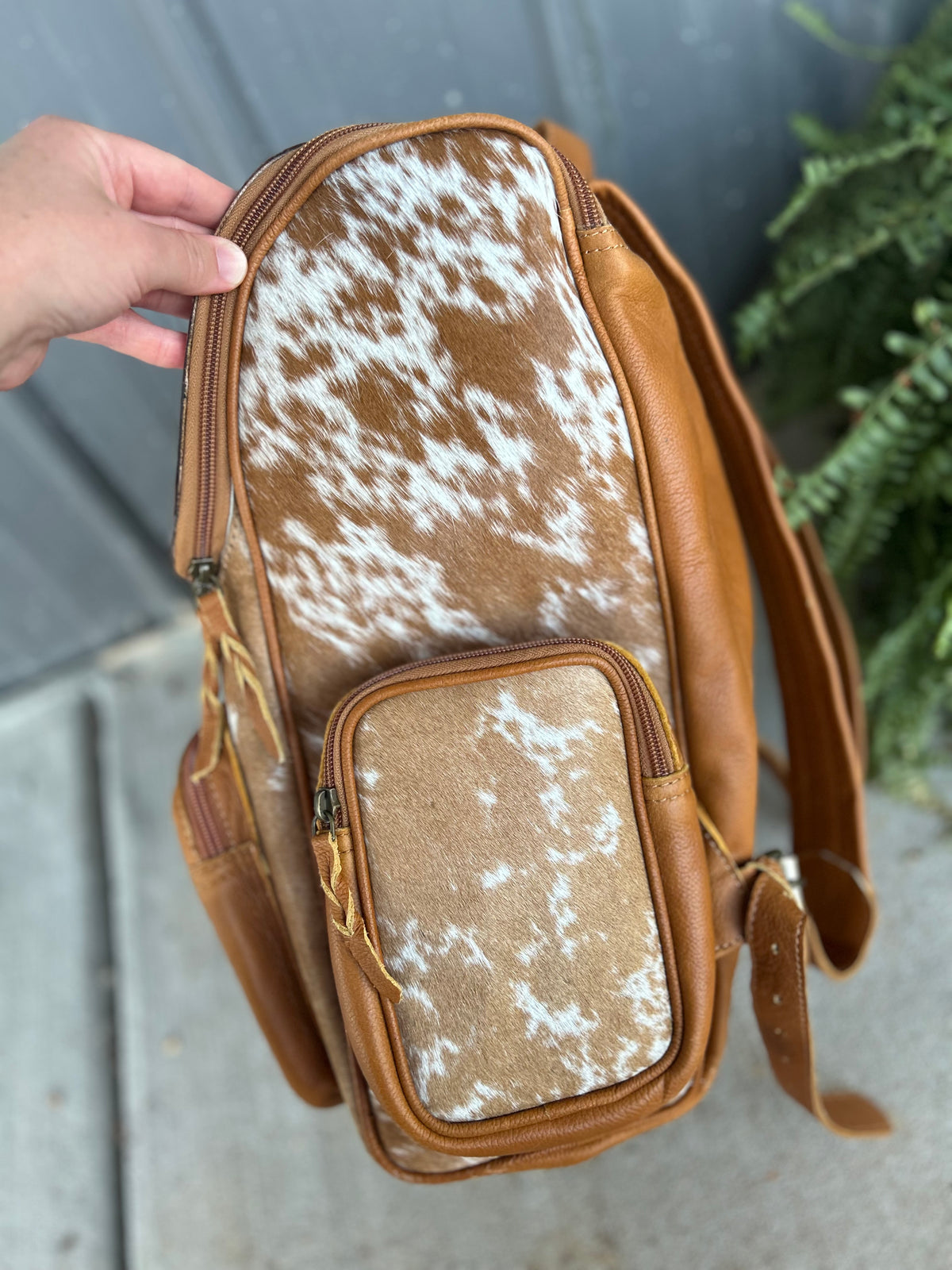 Tooled Cowhide Backpack