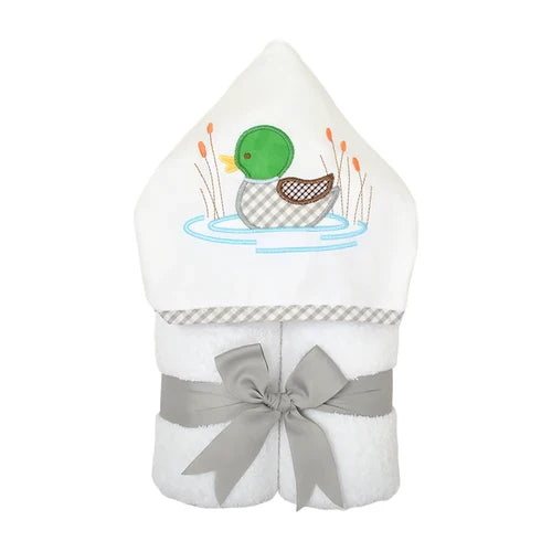 Boys Mallard Duck Hooded Towel – Everykid Cotton Bath, Pool & Beach Towel | The Prissy Pelican Boutique Bossier City LA