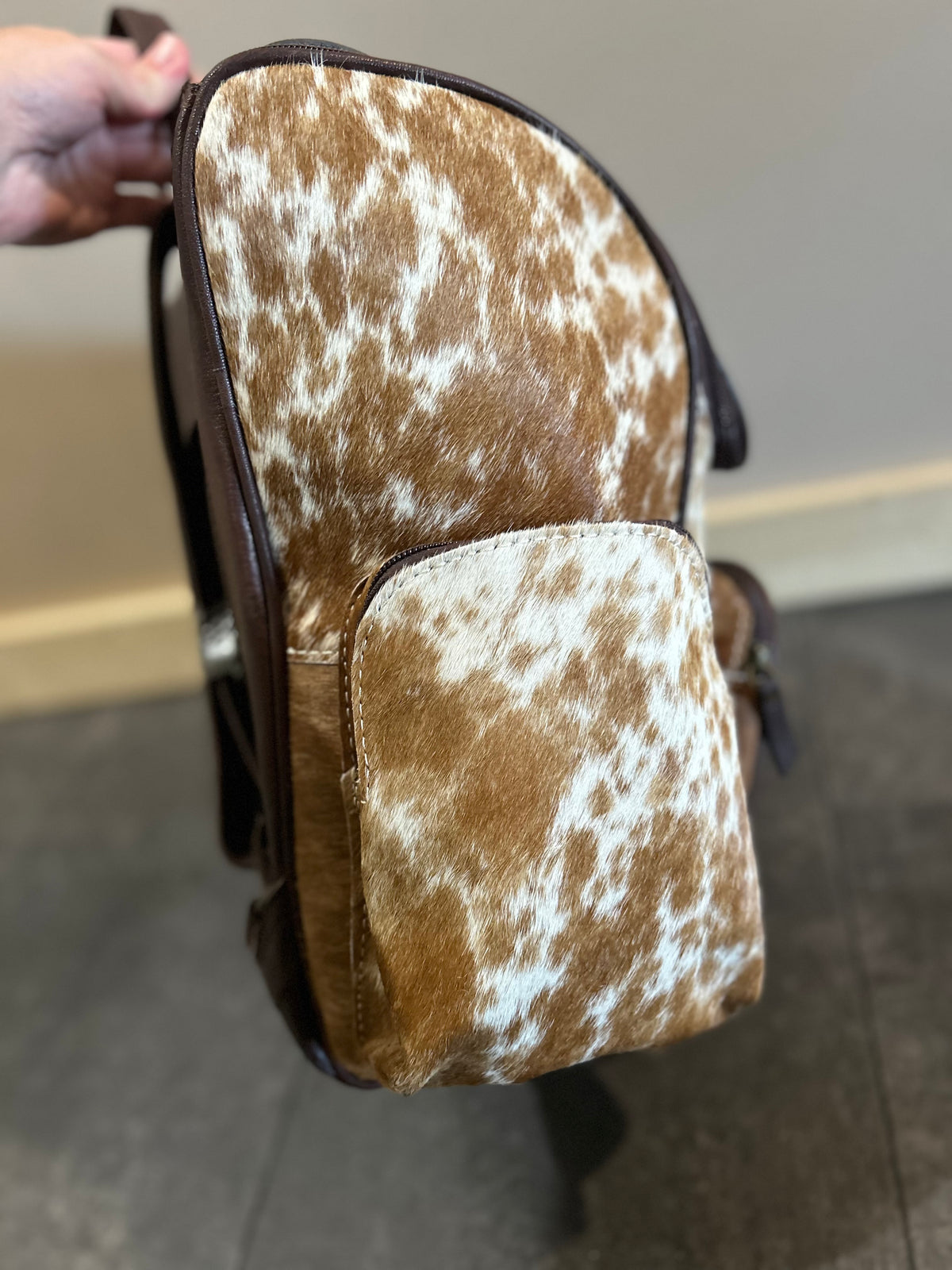 Longhorn Tooled Cowhide Backpack
