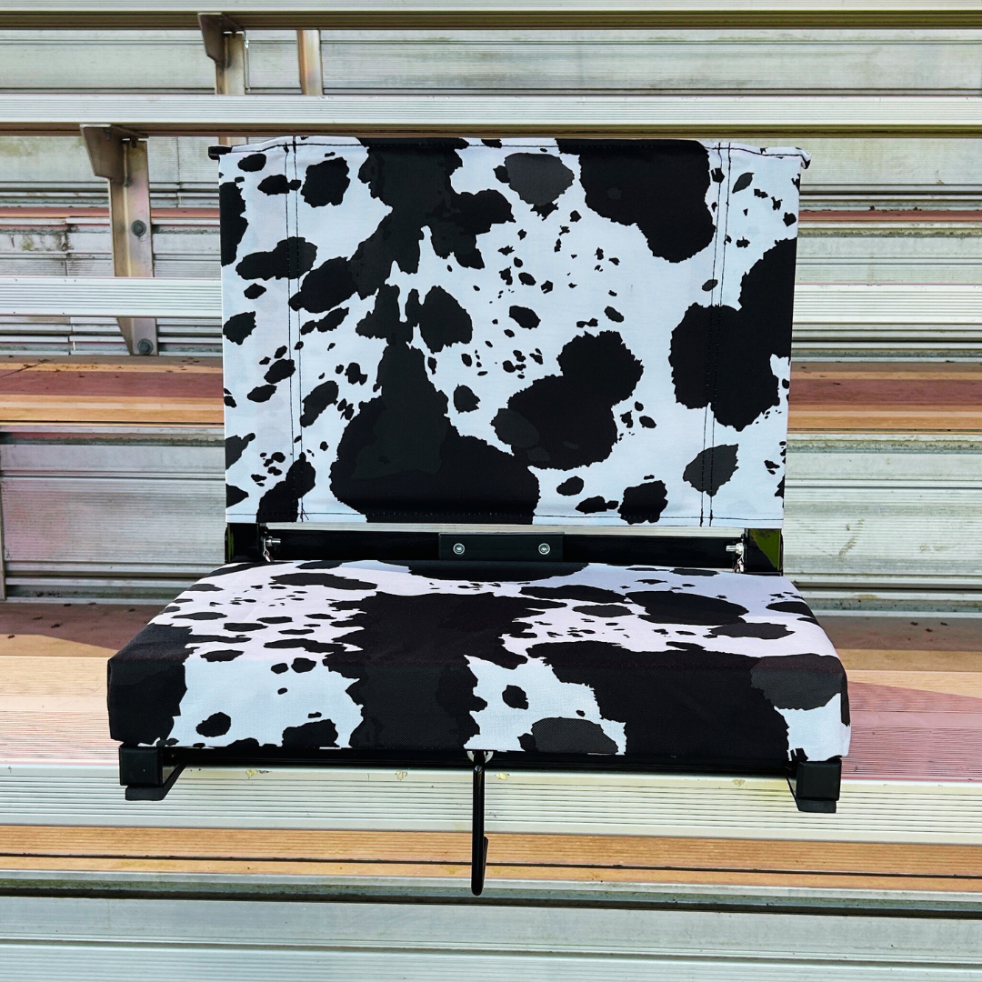 Cow Print Folding Stadium Seat