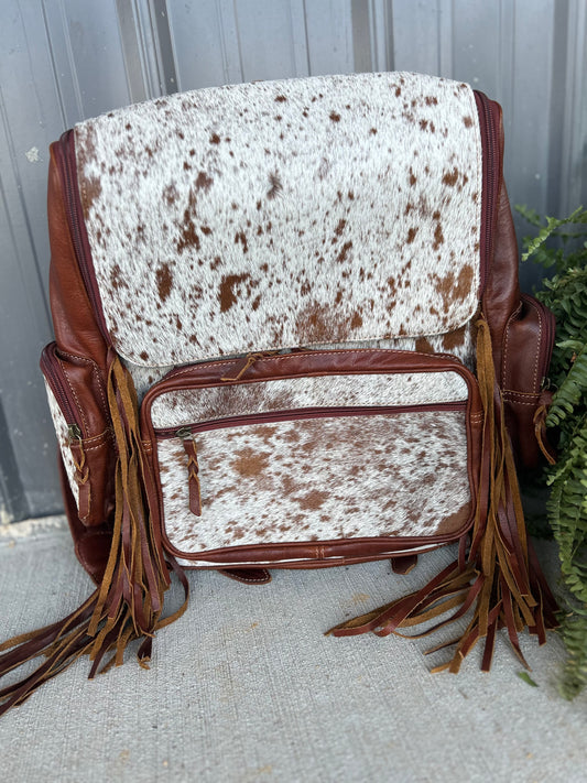 Fringe Cowhide Backpack