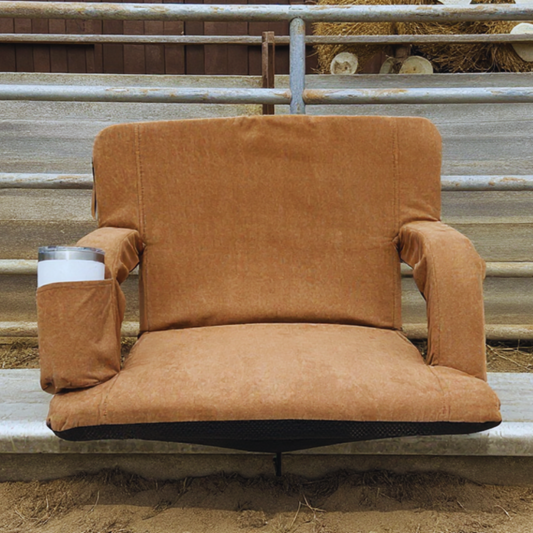 Suede 23" Stadium Seat with Armrests