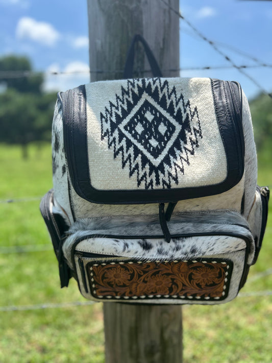 Aztec Cowhide Backpack