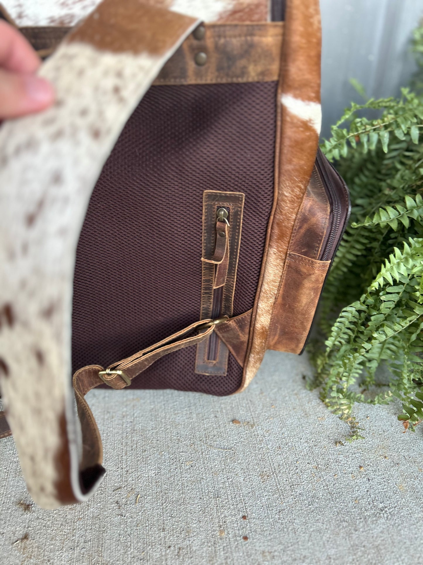 Tooled Cowhide Backpack