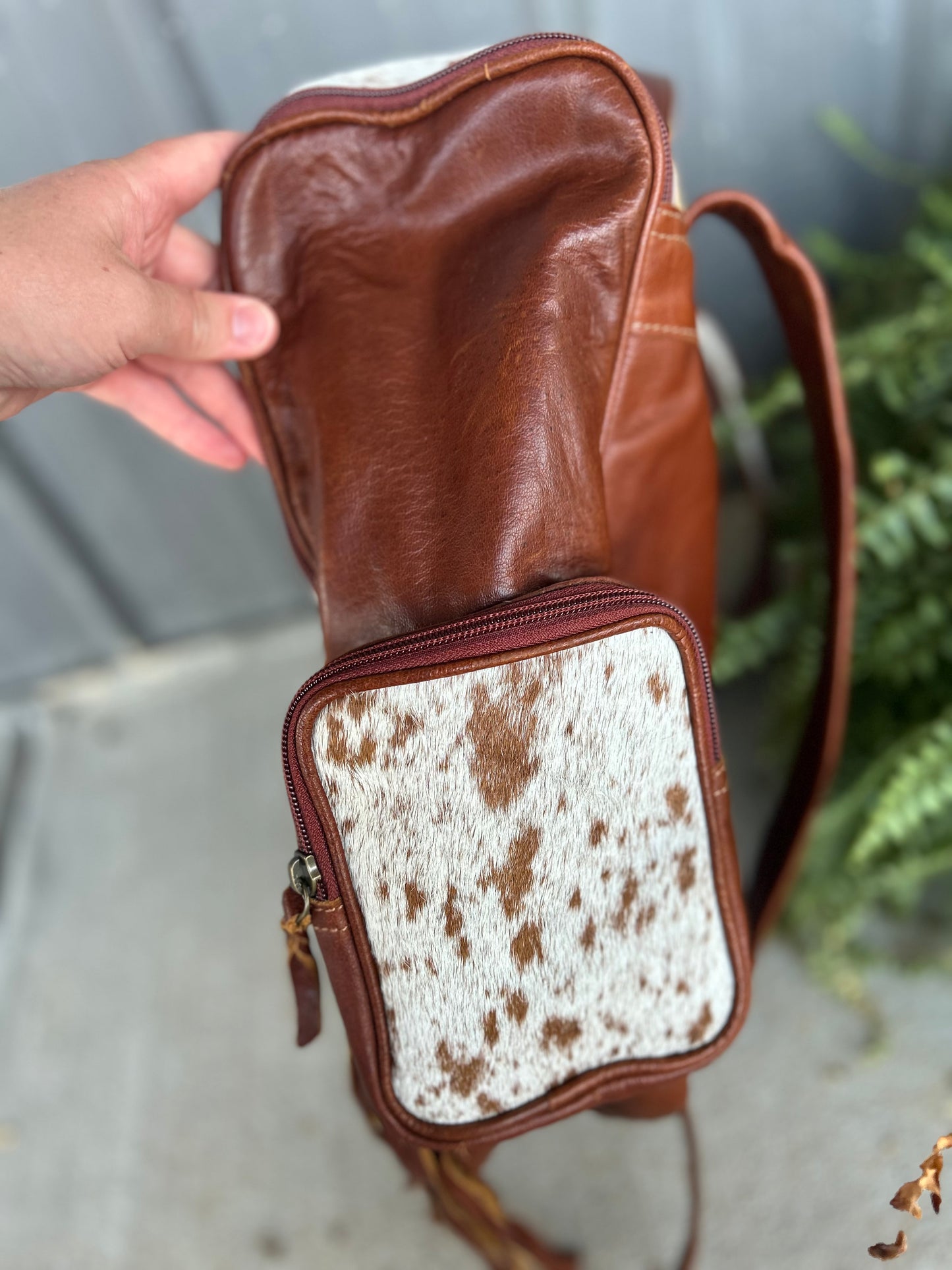 Fringe Cowhide Backpack