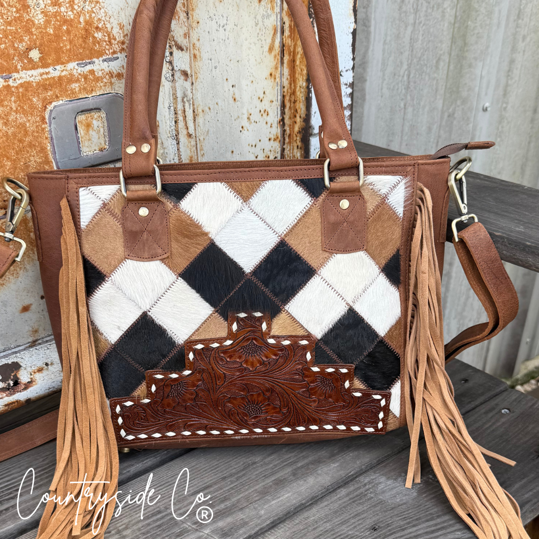 Conway Cowhide Concealed Carry Purse
