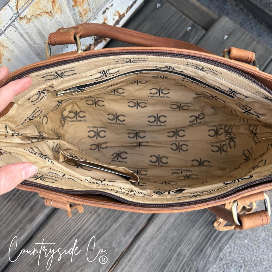 Conway Cowhide Concealed Carry Purse