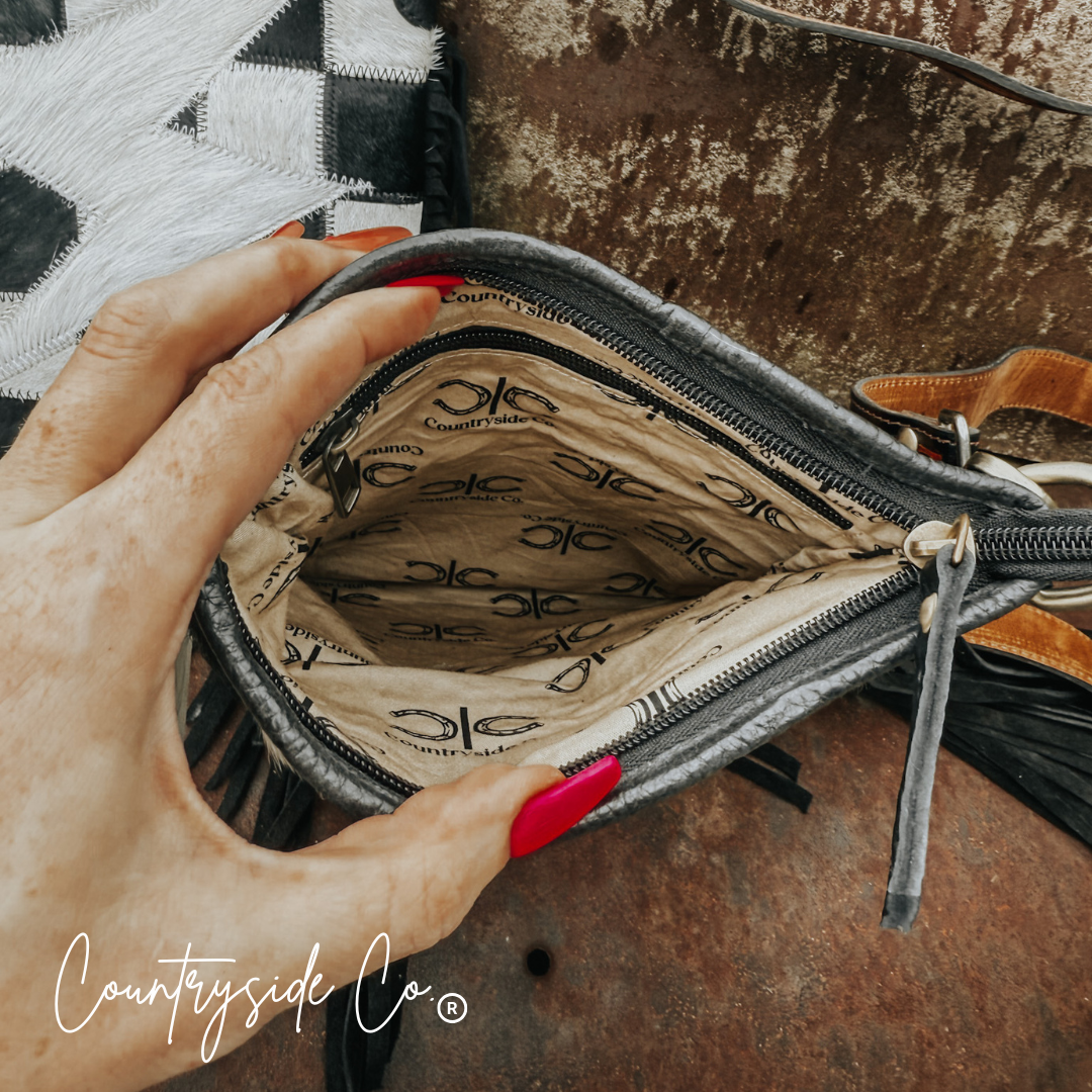 Thunderhide Cowhide Checkered Purse by Countryside Co.