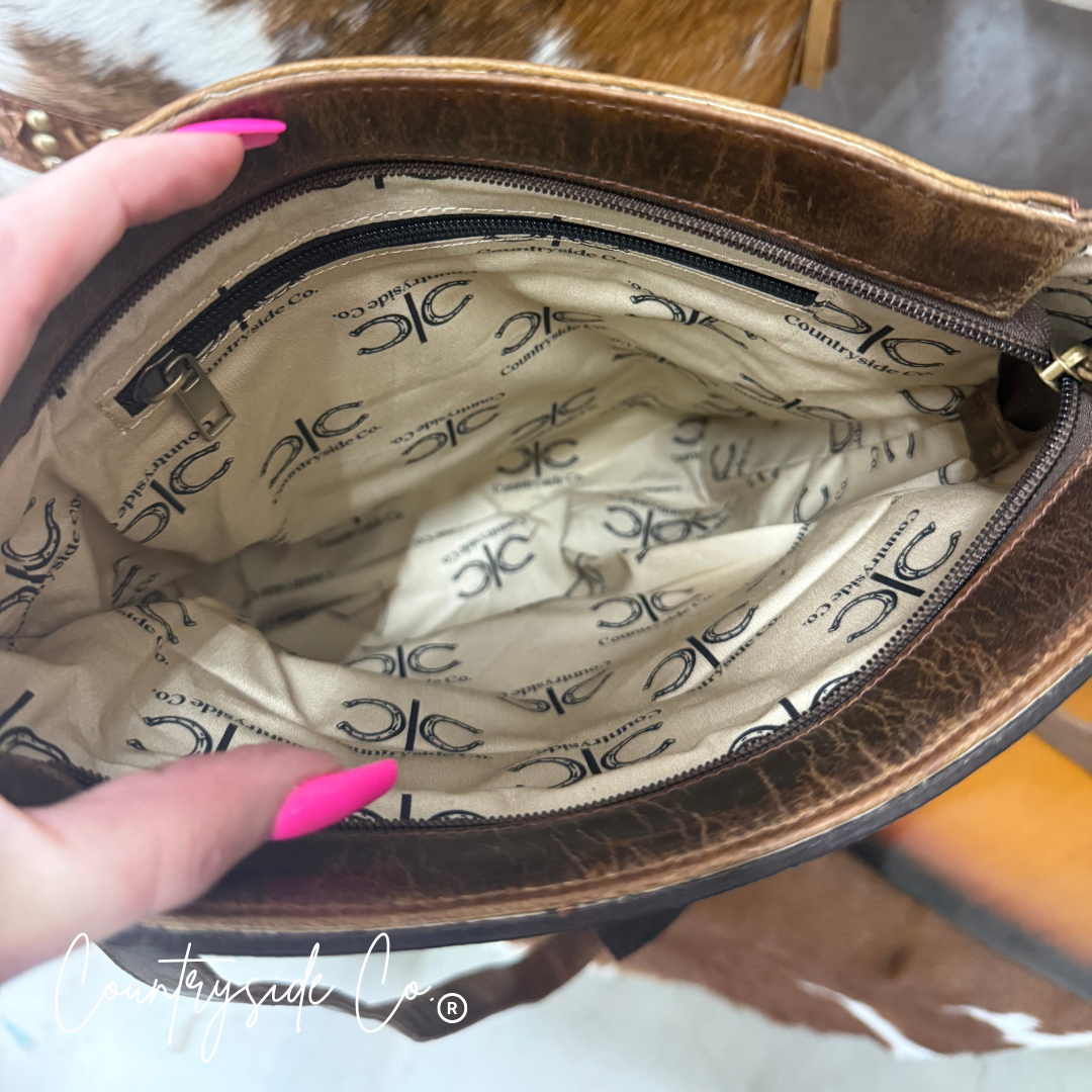 Bronco Tooled Leather Bolt Purse by Countryside Co.