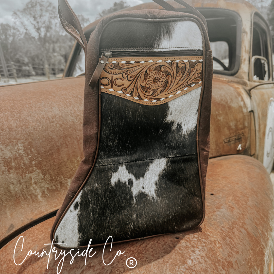 Cowhide Boot Bag