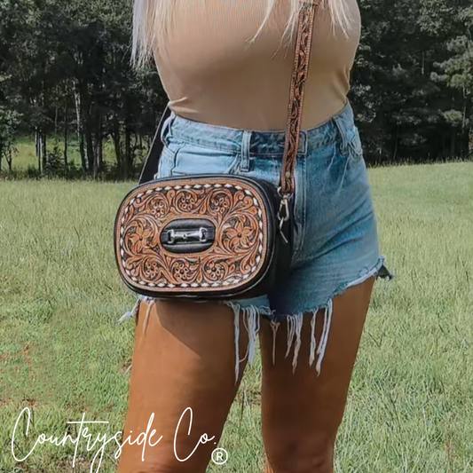 Bridle Belle Tooled Leather Purse