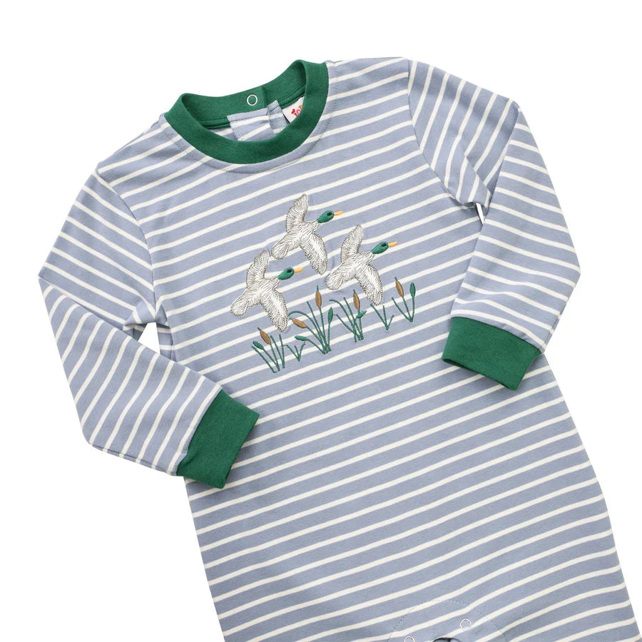 Mallard Embroidered Baby Romper | Duck Hunting Boutique Romper | Bossier City, LA