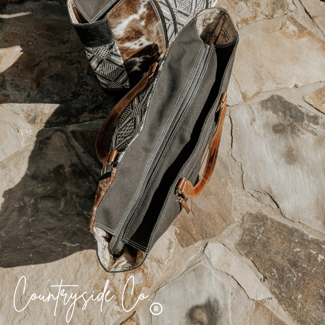 Charlene Cowhide Weekender Bag