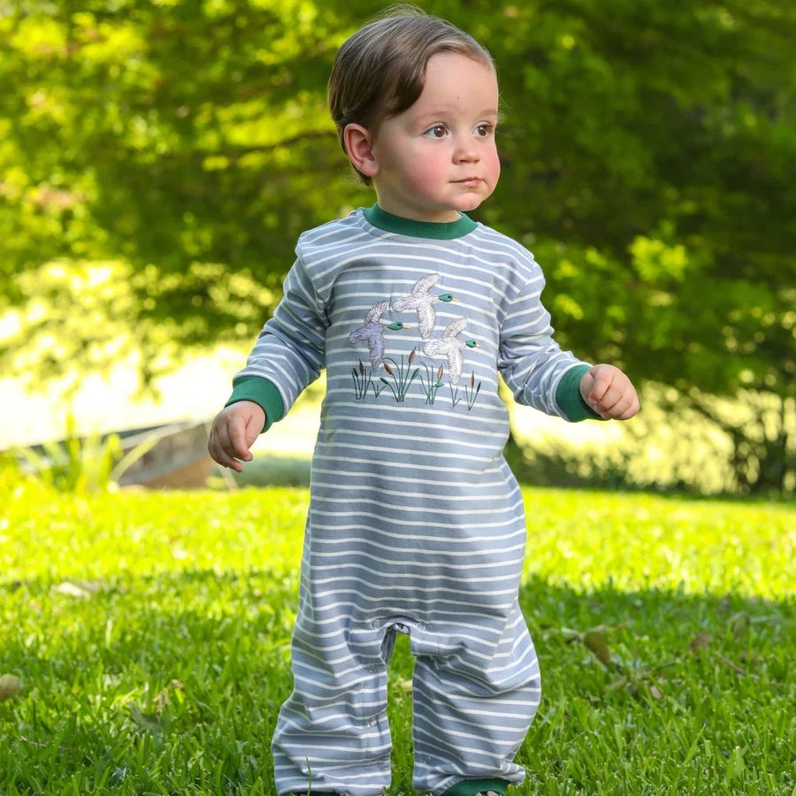 Mallard Embroidered Baby Romper | Duck Hunting Boutique Romper | Bossier City, LA