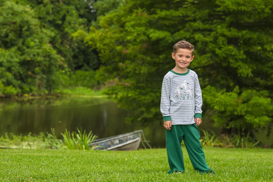 Mallard Embroidered Boys Pant Set | Duck Hunting Boutique Outfit | Bossier City, LA