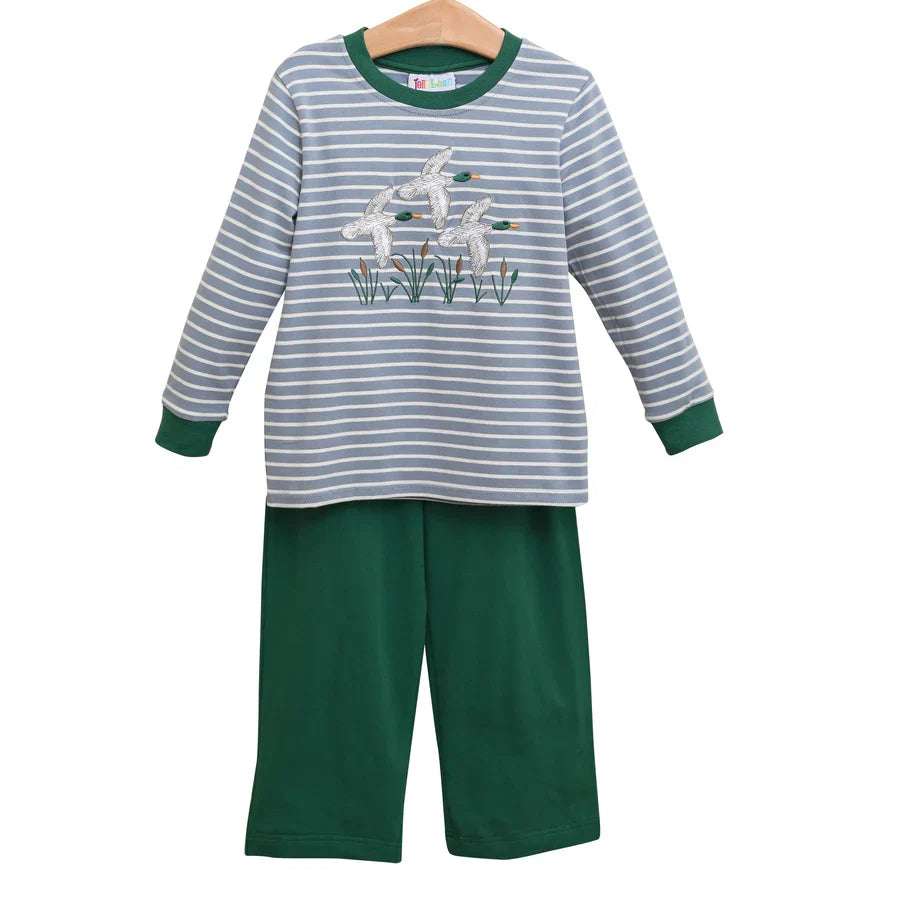 Mallard Embroidered Boys Pant Set | Duck Hunting Boutique Outfit | Bossier City, LA