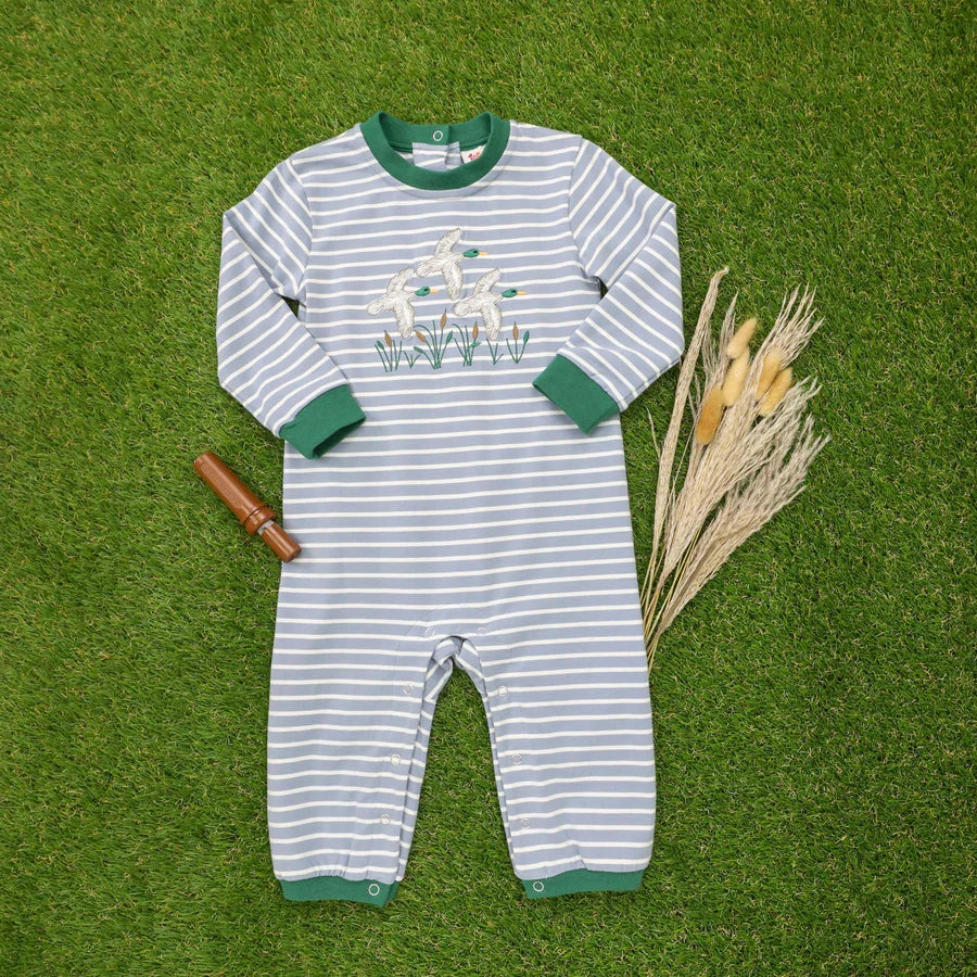 Mallard Embroidered Baby Romper | Duck Hunting Boutique Romper | Bossier City, LA