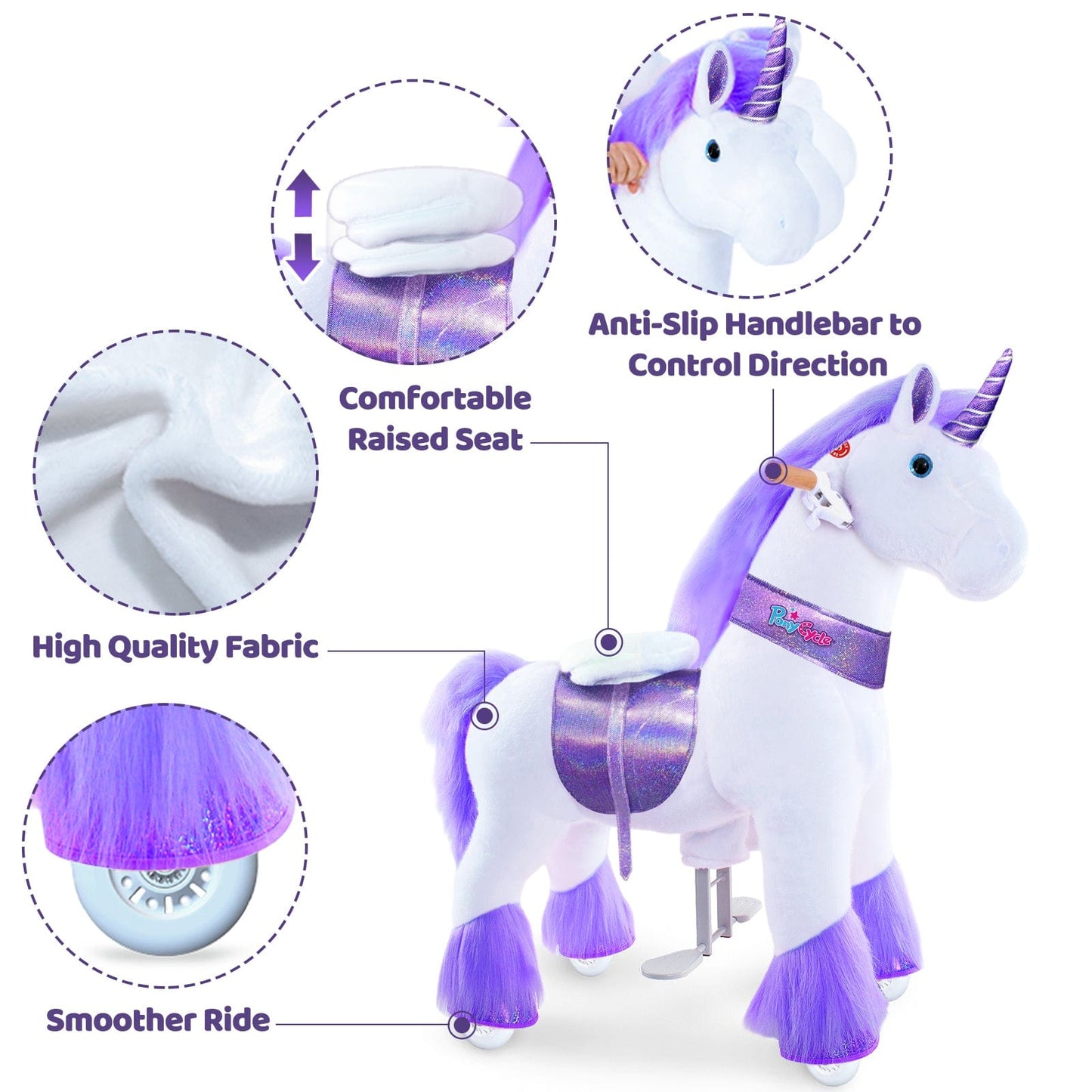 Model U® Ride-On Unicorn Age 3-4 Purple