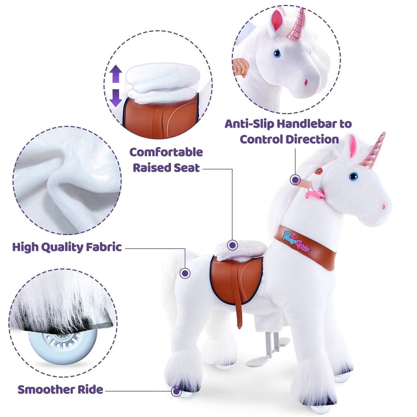 Model U® Unicorn Ride-On Toy Age 3-4 White